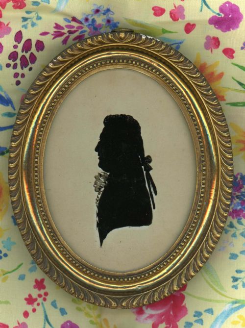 silhouette on glass by charles rosenberg 1790s - CATEGORY: ANTIQUE ART - DATED GEORGIAN