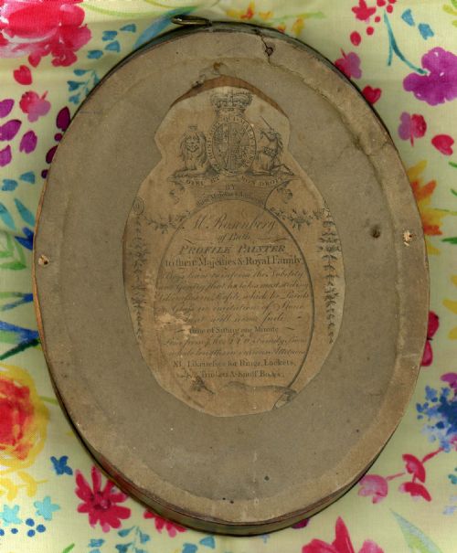 SILHOUETTE ON GLASS BY CHARLES ROSENBERG 1790S - ADDITIONAL PHOTO 1