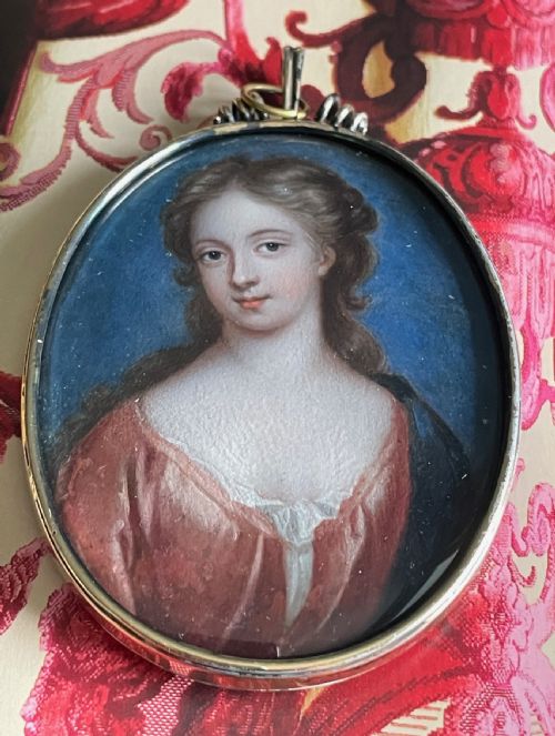 miniature oil on copper portrait - CATEGORY: ANTIQUE ART - DATED 17TH CENTURY