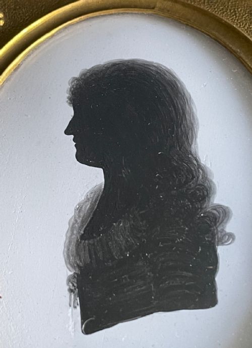 THOMASON SILHOUETTE PAINTED ON PLASTER CA 1780 - ADDITIONAL PHOTO 1
