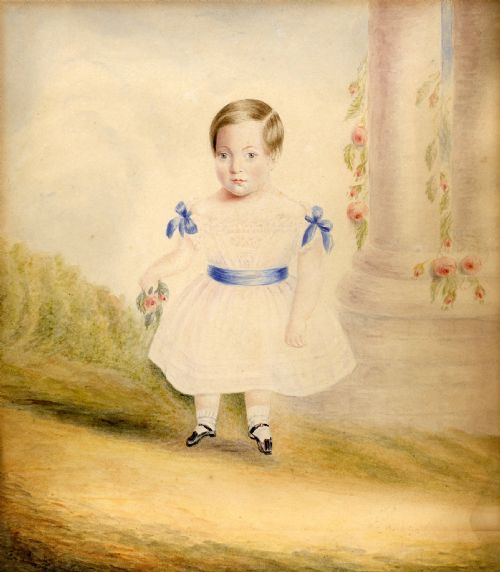 WATERCOLOUR PORTRAIT OF CHARLES JAMES SPEED AGED 3 - ADDITIONAL PHOTO 1