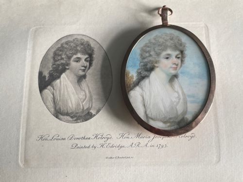 PORTRAIT OF LOUISA DOROTHEA HOLROYD BY HENRY EDRIDGE 1795 - ADDITIONAL PHOTO 1