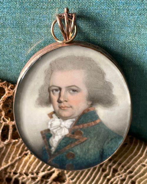 john barry miniature portrait of a gentleman - CATEGORY: ANTIQUE ART - DATED 18TH CENTURY