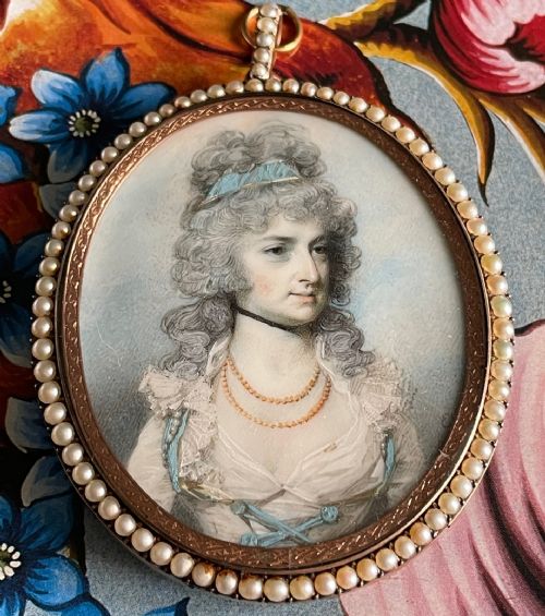 george engleheart signed portrait of frances doyle - CATEGORY: ANTIQUE ART - DATED 18TH CENTURY