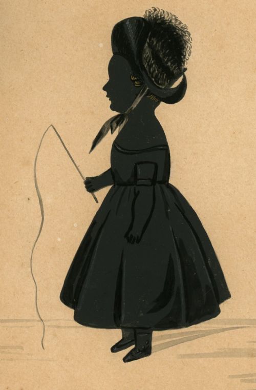 DELIGHTFUL PAINTED SILHOUETTE OF A CHILD CIRCA 1820 - ADDITIONAL PHOTO 1