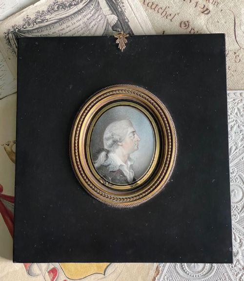 miniature portrait of david garrick by sherwin - CATEGORY: ANTIQUE ART - DATED 18TH CENTURY