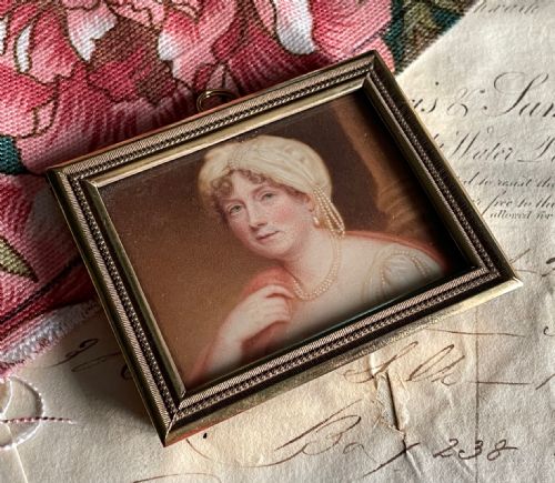 miniature portrait of lady sackville - CATEGORY: ANTIQUE ART - DATED GEORGIAN