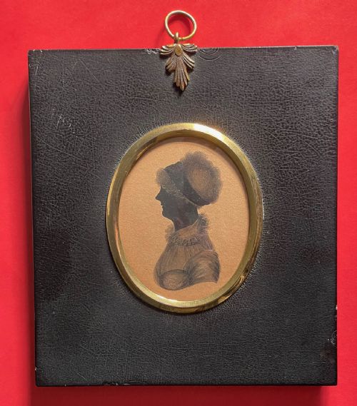 william hamlet the younger painted silhouette - CATEGORY: ANTIQUE MISCELLANEOUS - DATED REGENCY