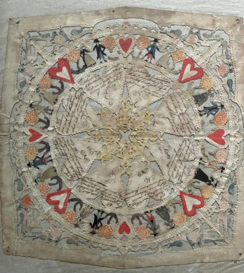 WONDERFUL CUT PAPER AND WATERCOLOUR VALENTINE DATED 1798 - ADDITIONAL PHOTO 1