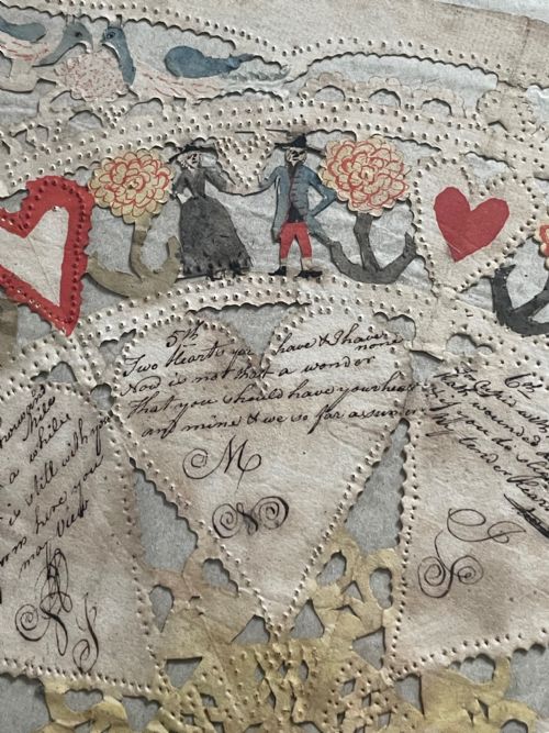 WONDERFUL CUT PAPER AND WATERCOLOUR VALENTINE DATED 1798 - ADDITIONAL PHOTO 8