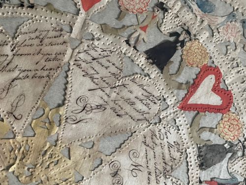 WONDERFUL CUT PAPER AND WATERCOLOUR VALENTINE DATED 1798 - ADDITIONAL PHOTO 9
