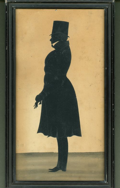 cut silhouette of captain st clair by gapp - CATEGORY: ANTIQUE MISCELLANEOUS - DATED 19TH CENTURY