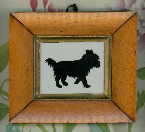 cut silhouette of a highland terrier by august edouart - CATEGORY: ANTIQUE MISCELLANEOUS - DATED 19TH CENTURY