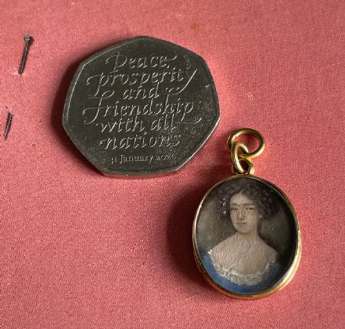 SUSANNAHPENELOPE ROSSE TINY PORTRAIT OF 14YEAROLD QUEEN ANNE 1679 - ADDITIONAL PHOTO 2