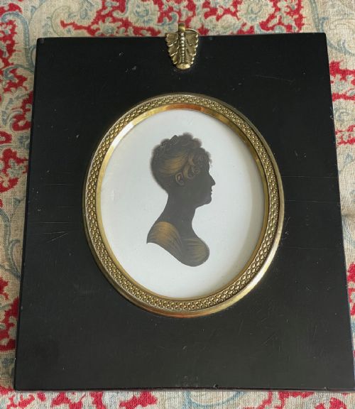 painted gilded silhouette by john field - CATEGORY: ANTIQUE MISCELLANEOUS - DATED REGENCY