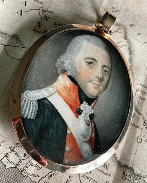 PORTRAIT MINIATURE OF AN OFFICER BY EDWARD PUGH 1798 - ADDITIONAL PHOTO 1