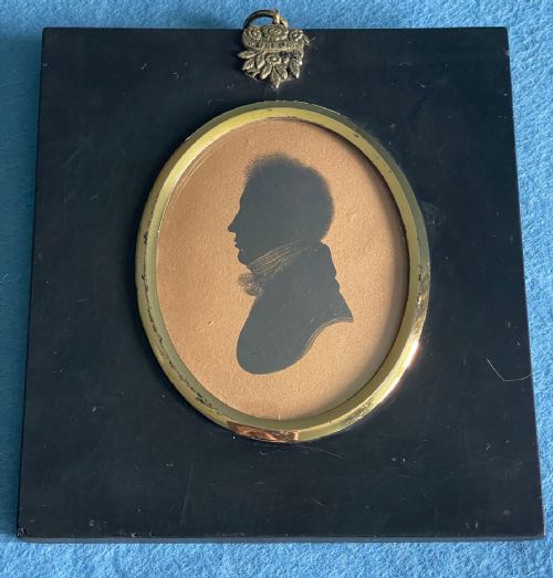 PAIR OF PAINTED SILHOUETTES BY WILLIAM ALLPORT CIRCA 1808 - ADDITIONAL PHOTO 1