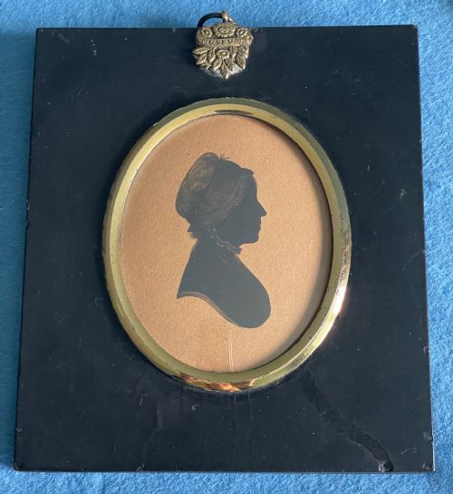 PAIR OF PAINTED SILHOUETTES BY WILLIAM ALLPORT CIRCA 1808 - ADDITIONAL PHOTO 2