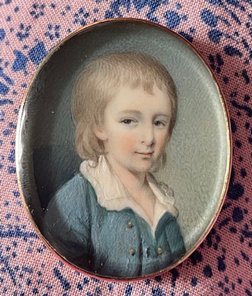 patrick mcmoreland miniature portrait of william mills 1770s - CATEGORY: ANTIQUE ART - DATED 18TH CENTURY