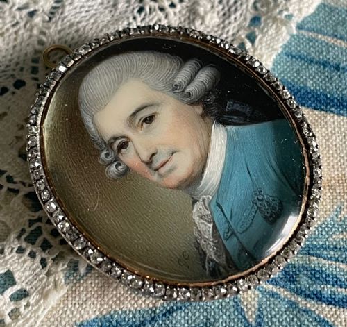george engleheart fine portrait miniature diamonds - CATEGORY: ANTIQUE ART - DATED 18TH CENTURY
