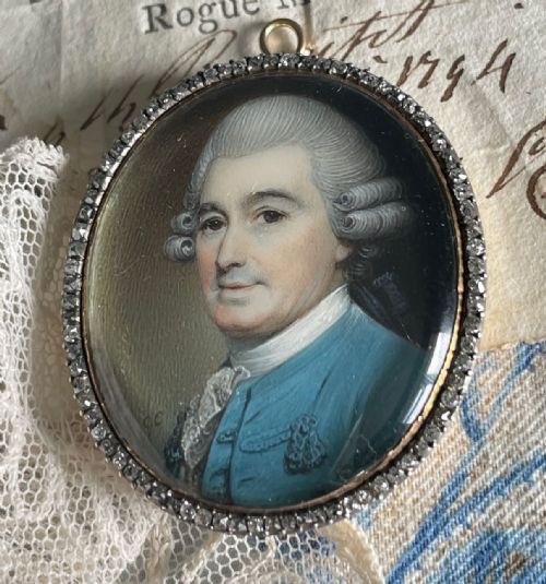 GEORGE ENGLEHEART FINE PORTRAIT MINIATURE DIAMONDS - ADDITIONAL PHOTO 2