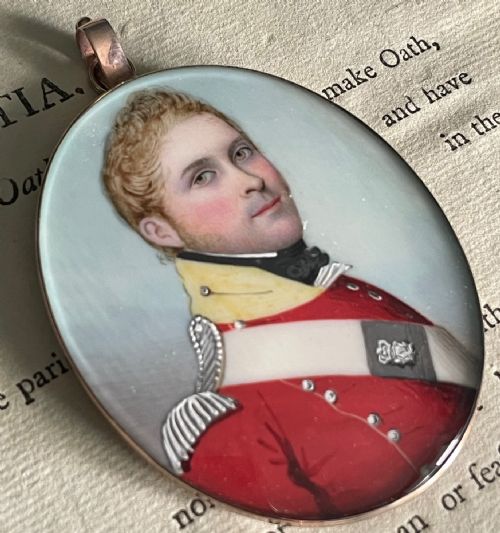 FREDERICK BUCK MINIATURE PORTRAIT OF AN OFFICER - ADDITIONAL PHOTO 2