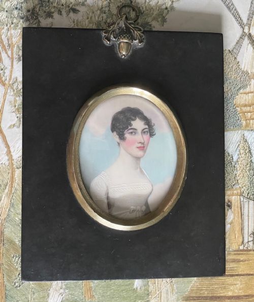 irish miniature portrait by frederick buck - CATEGORY: ANTIQUE ART - DATED REGENCY