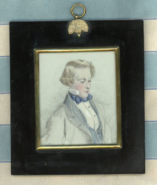watercolour sketch of lord bathurst 1850 - CATEGORY: ANTIQUE ART - DATED 19TH CENTURY