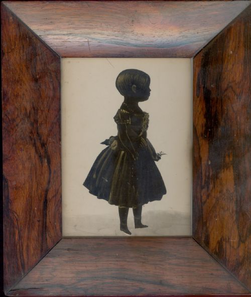 charming cut silhouette of a child ca 1840 - CATEGORY: ANTIQUE ART - DATED 19TH CENTURY