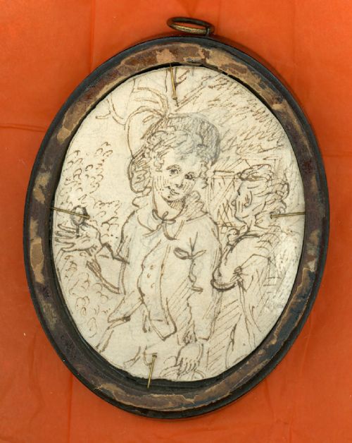 CHARMING PEN INK WATERCOLOUR DRAWING CIRCA 1800 - ADDITIONAL PHOTO 1