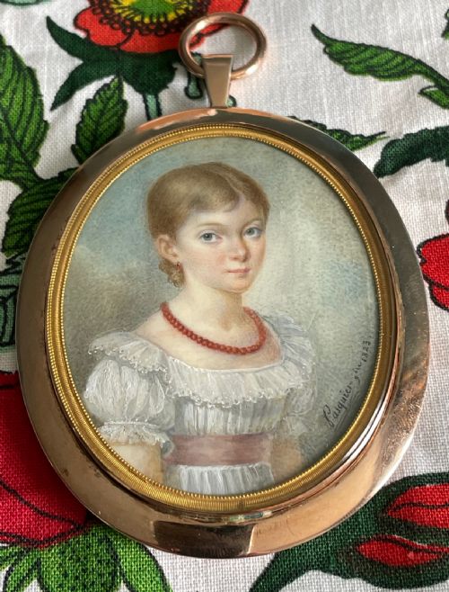 PIERRE PASQUIER MINIATURE PORTRAIT 1823 - ADDITIONAL PHOTO 1