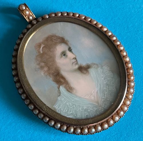 irish miniature portrait by charles robertson - CATEGORY: ANTIQUE ART - DATED GEORGIAN