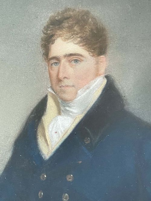 ELLEN SHARPLES PASTEL PORTRAIT OF REGENCY BEAU - ADDITIONAL PHOTO 1