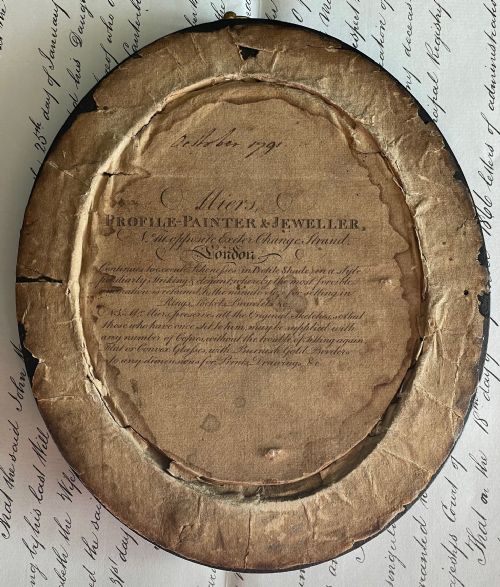 MIERS SILHOUETTE OF A GENTLEMAN OCT 1791 - ADDITIONAL PHOTO 2