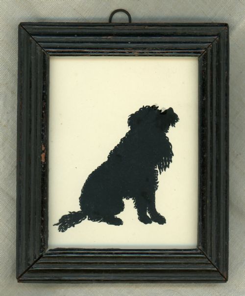 augustin edouart cut silhouette of a poodle - CATEGORY: ANTIQUE ART - DATED 19TH CENTURY