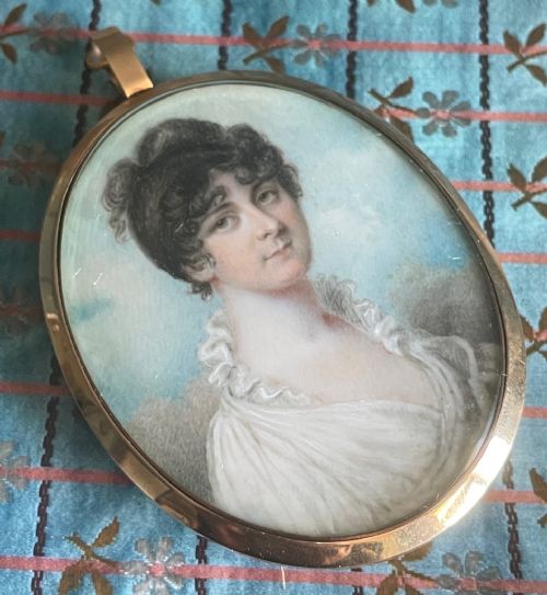 WILLIAM GRIMALDI PORTRAIT OF A LADY 1790S - ADDITIONAL PHOTO 3