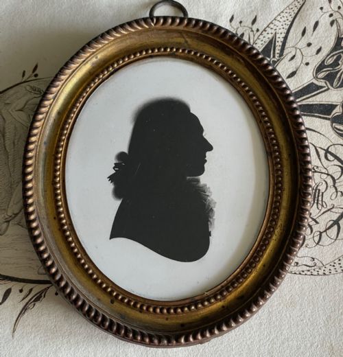 john miers painted silhouette circ 1788 - CATEGORY: ANTIQUE ART - DATED 18TH CENTURY
