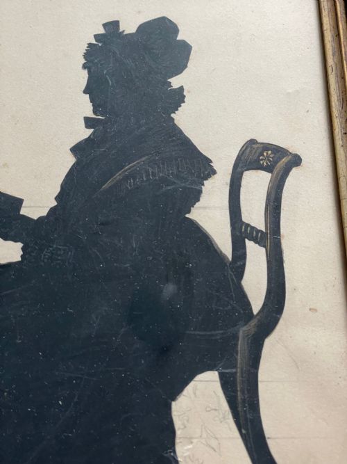 CUT GILDED SILHOUETTE CIRCA 1830 - ADDITIONAL PHOTO 2