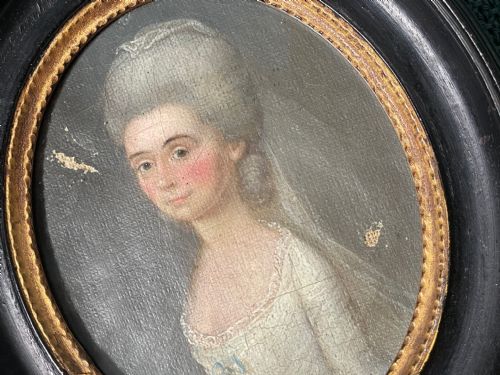GEORGE ROTH MINIATURE OIL PORTRAITS OF MOTHER DAUGHTER - ADDITIONAL PHOTO 1