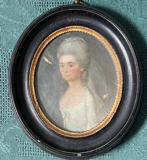 GEORGE ROTH MINIATURE OIL PORTRAITS OF MOTHER DAUGHTER - ADDITIONAL PHOTO 4