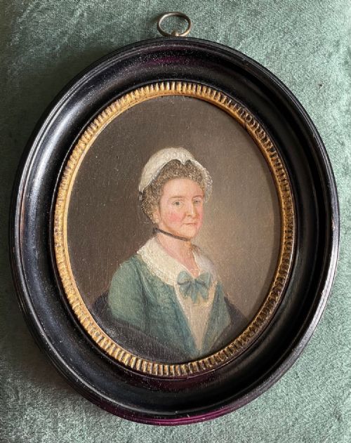 george roth small oil portrait dated 1779 - CATEGORY: ANTIQUE ART - DATED 18TH CENTURY