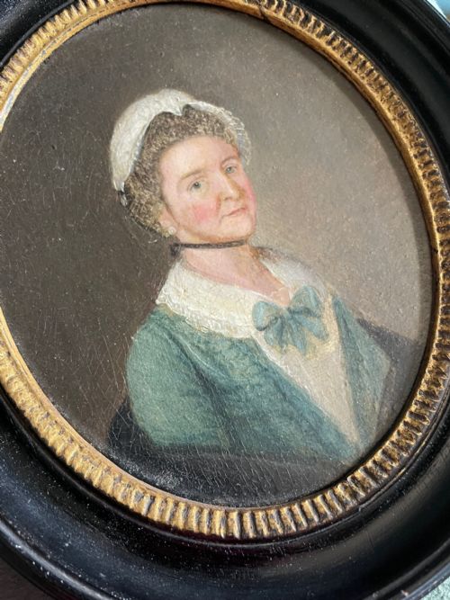 GEORGE ROTH SMALL OIL PORTRAIT DATED 1779 - ADDITIONAL PHOTO 1