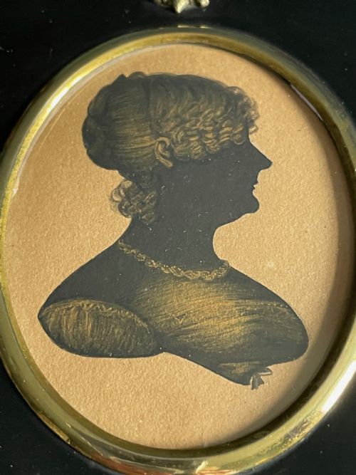GEORGE ATKINSON GILDED SILHOUETTE OF A REGENCY LADY - ADDITIONAL PHOTO 1
