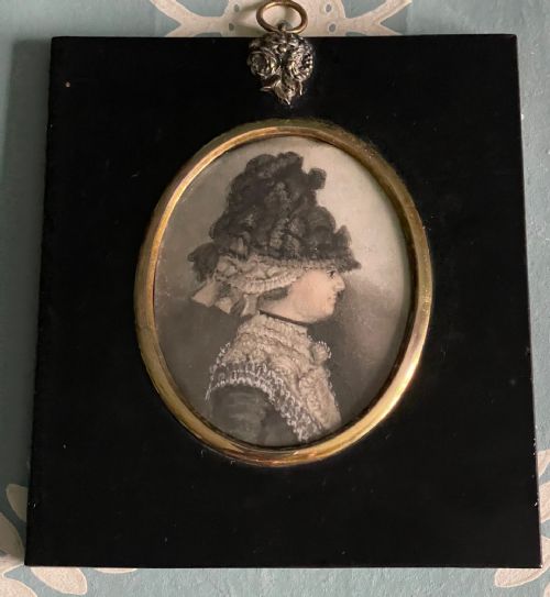 wonderful miniature watercolour portrait 1780s - CATEGORY: ANTIQUE ART - DATED 18TH CENTURY