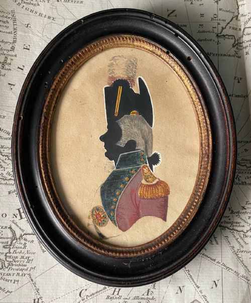painted silhouette of mr nichol of the cornish - CATEGORY: ANTIQUE ART - DATED GEORGIAN