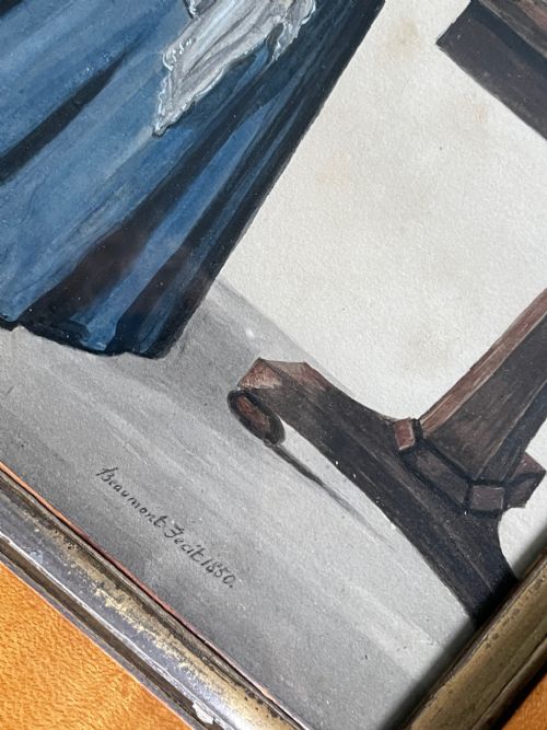 PAINTED SILHOUETTE OF A LADY WITH COLOUR - ADDITIONAL PHOTO 1