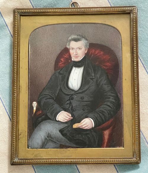 PROVINCIAL SCHOOL PAIR OF PORTRAIT MINIATURES - ADDITIONAL PHOTO 1