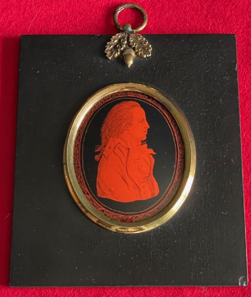jacob spornberg rare etruscan silhouette on glass - CATEGORY: ANTIQUE ART - DATED 18TH CENTURY