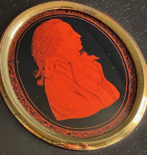 JACOB SPORNBERG RARE ETRUSCAN SILHOUETTE ON GLASS - ADDITIONAL PHOTO 2