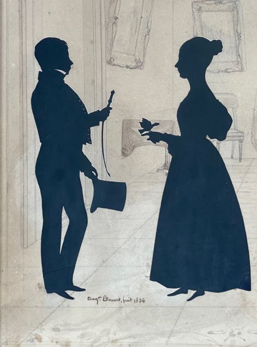 AUGUSTIN EDOUART SILHOUETTE CONVERSATION PIECE OF THE CLEMENTS FAMILY - ADDITIONAL PHOTO 3